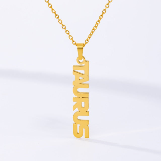 Vertical Zodiac Necklace