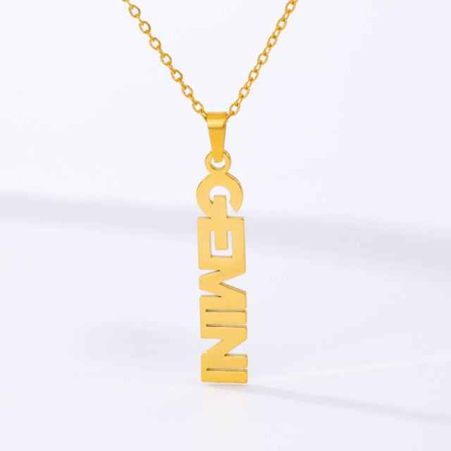 Vertical Zodiac Necklace