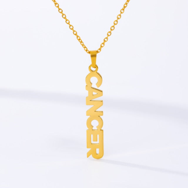 Vertical Zodiac Necklace