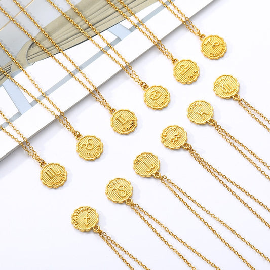 Scalloped Zodiac Necklace