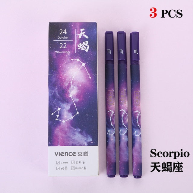 Zodiac Constellation Pen Set (3pcs)