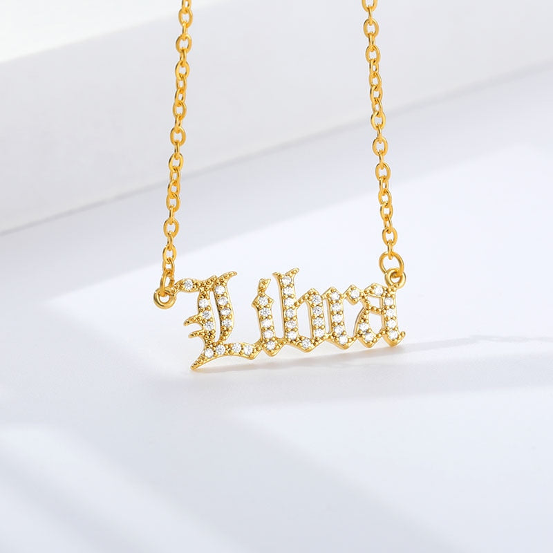 Historic Font Zodiac Necklace