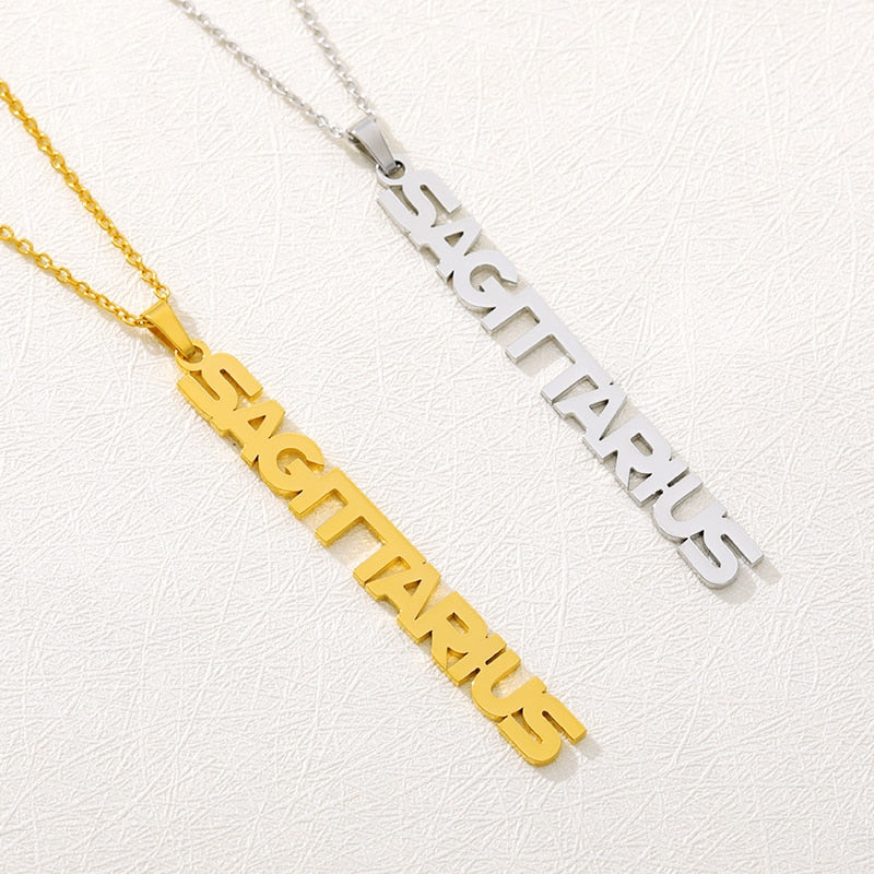 Vertical Zodiac Necklace