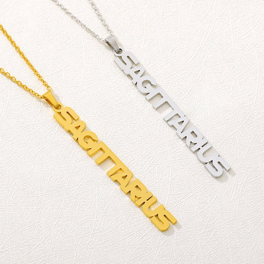 Vertical Zodiac Necklace