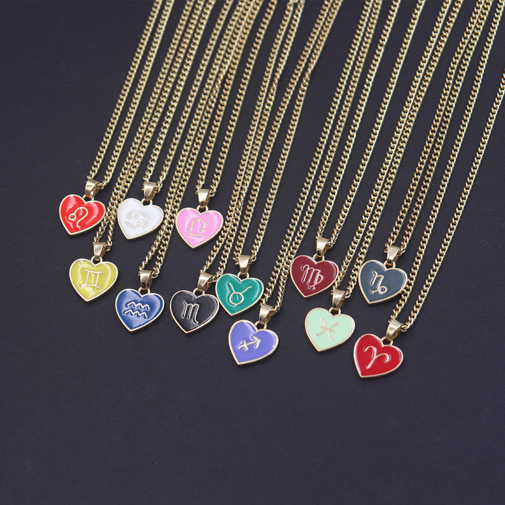 Heart Zodiac Symbol Necklace