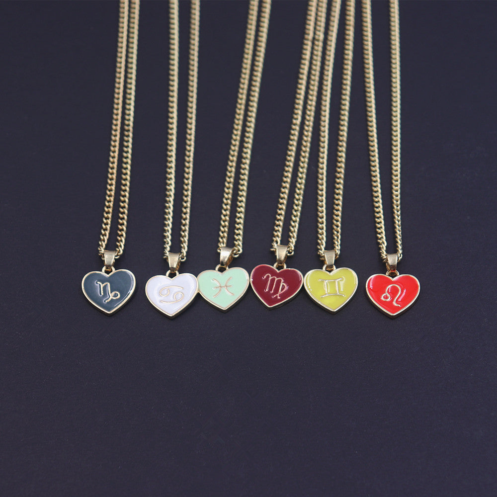 Heart Zodiac Symbol Necklace