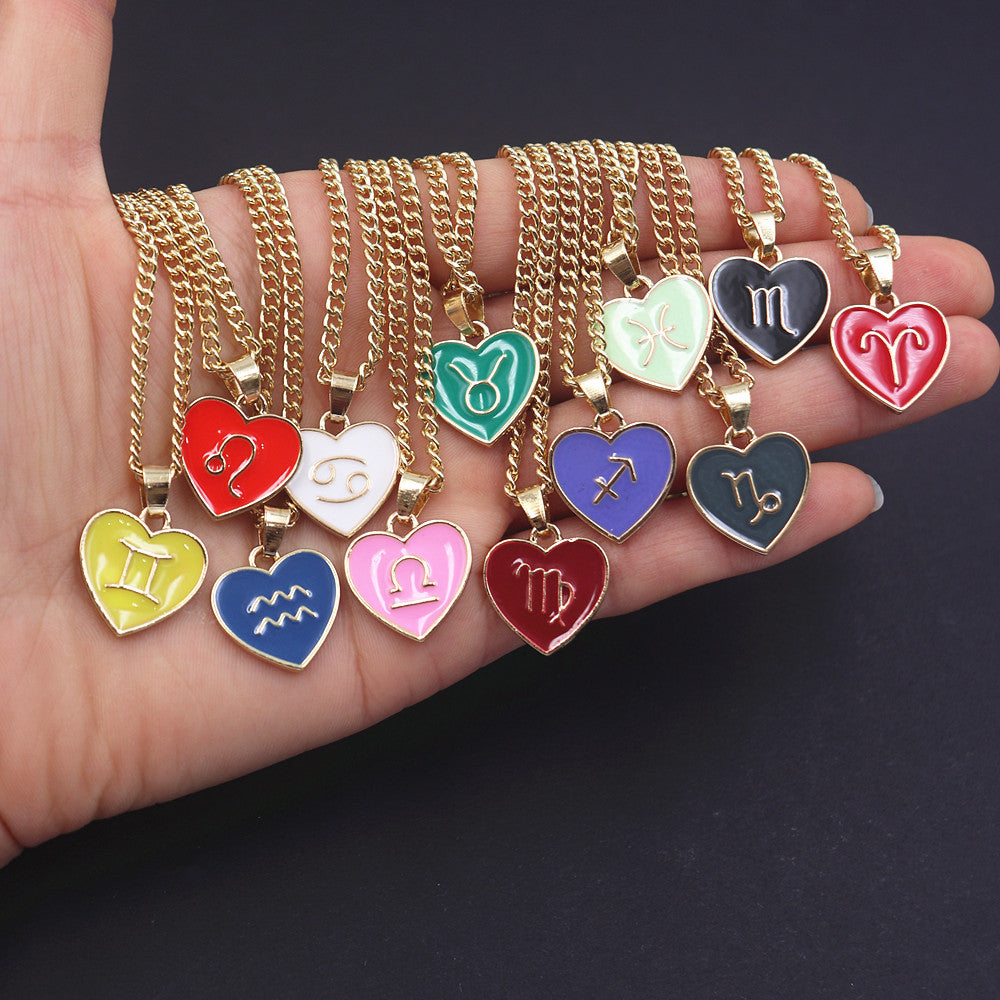 Heart Zodiac Symbol Necklace