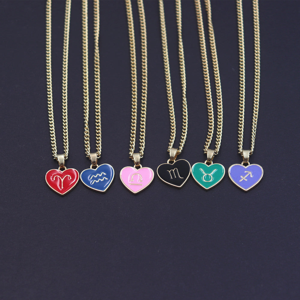 Heart Zodiac Symbol Necklace