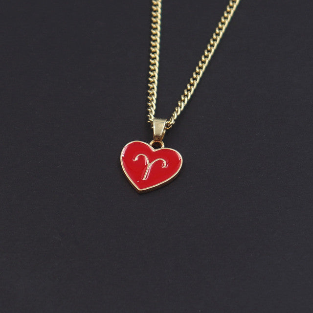 Heart Zodiac Symbol Necklace