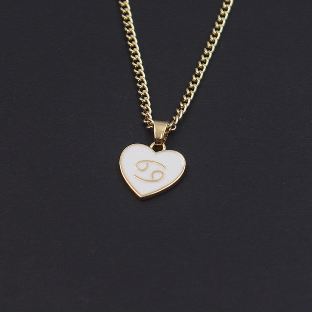 Heart Zodiac Symbol Necklace