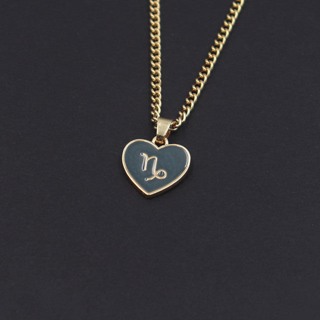 Heart Zodiac Symbol Necklace