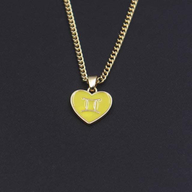 Heart Zodiac Symbol Necklace