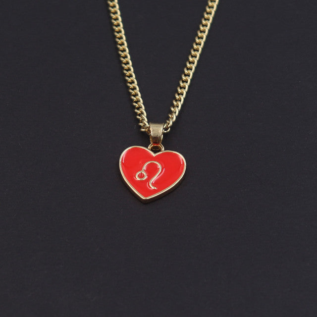 Heart Zodiac Symbol Necklace