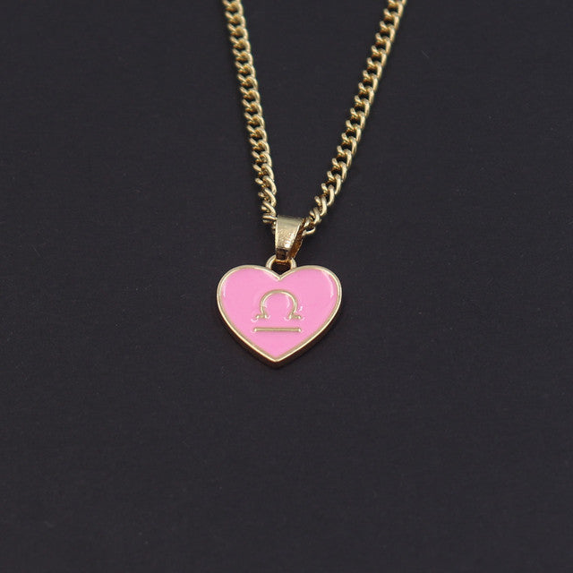 Heart Zodiac Symbol Necklace