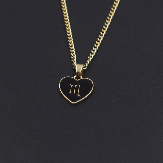 Heart Zodiac Symbol Necklace