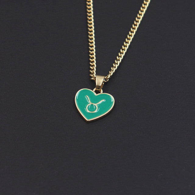 Heart Zodiac Symbol Necklace