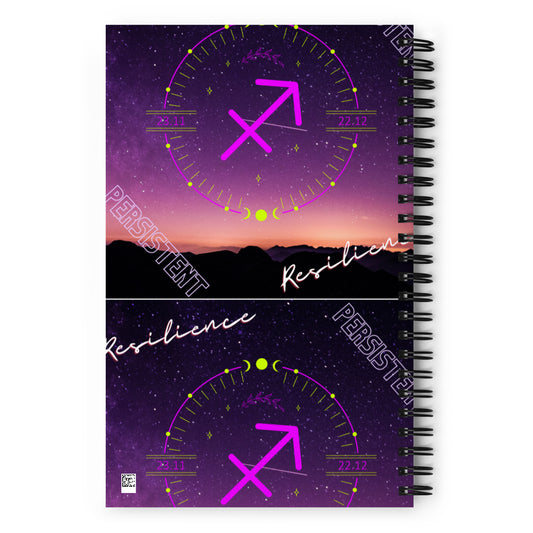 "Sagittarius Motivation" Spiral notebook