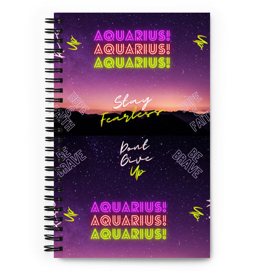 "Aquarius Motivation" Spiral notebook