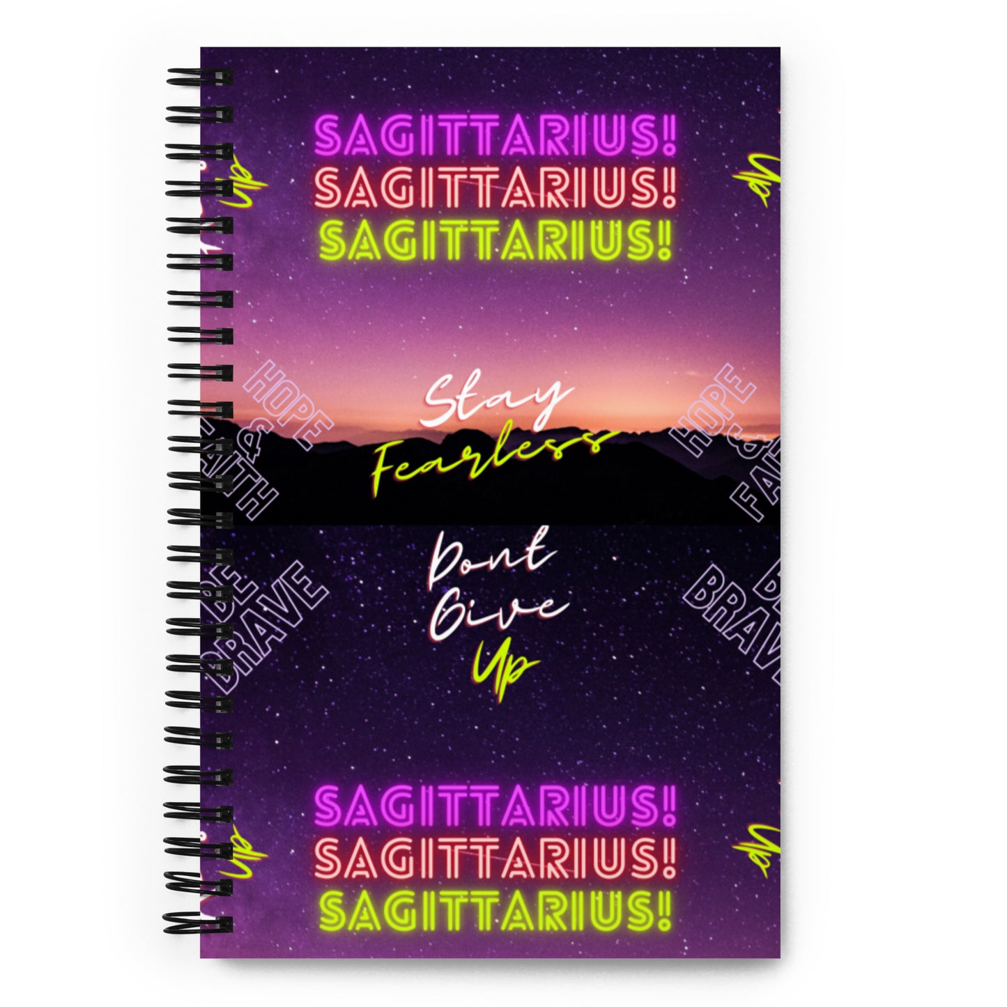 "Sagittarius Motivation" Spiral notebook