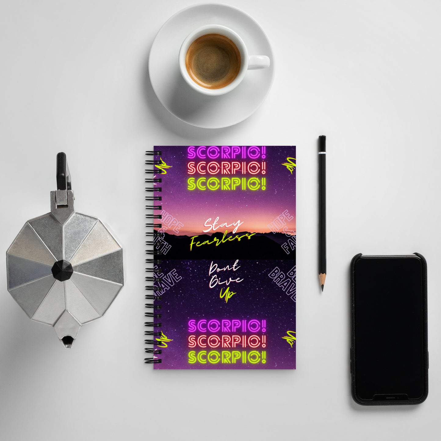 "Scorpio Motivation" Spiral notebook