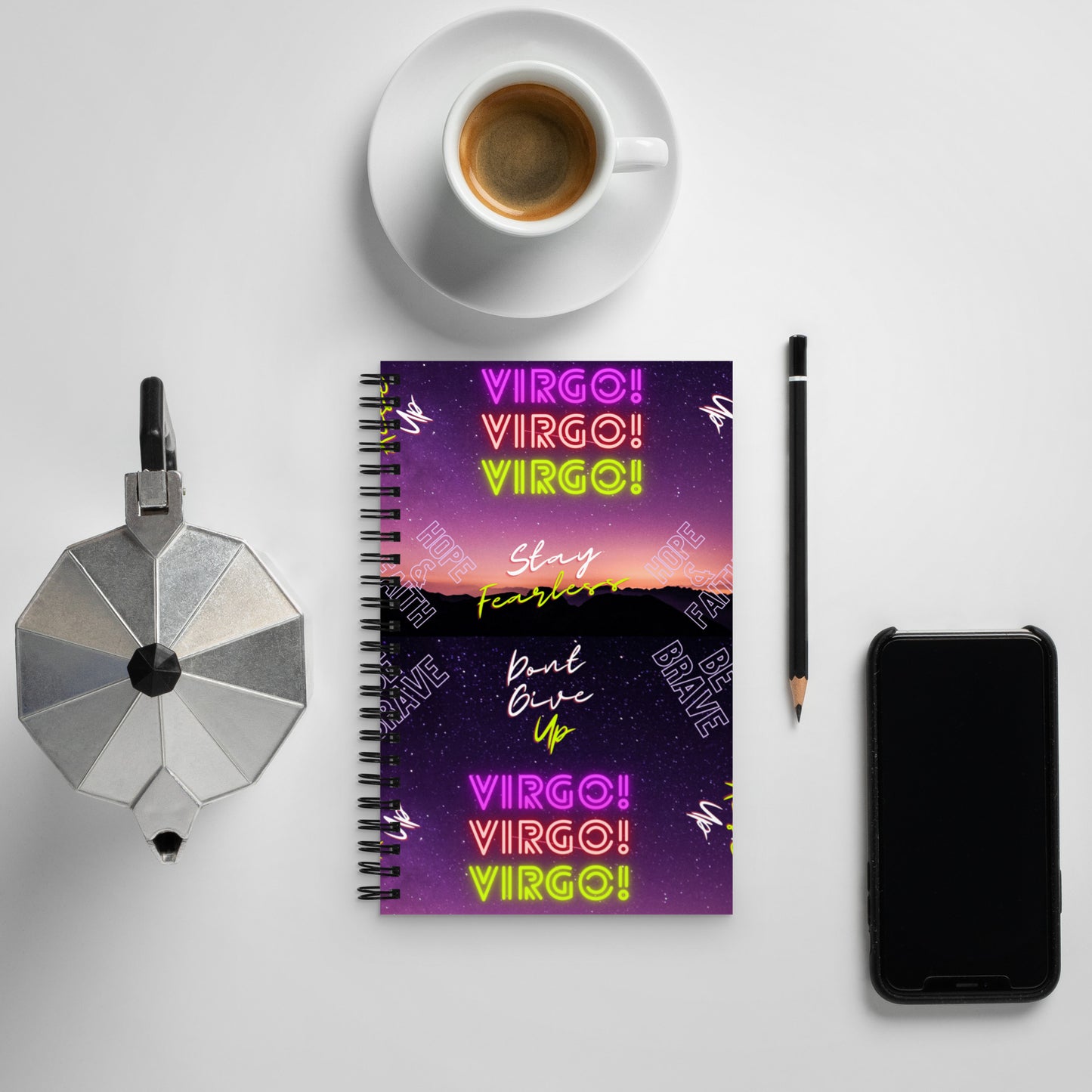 "Virgo Motivation" Spiral notebook