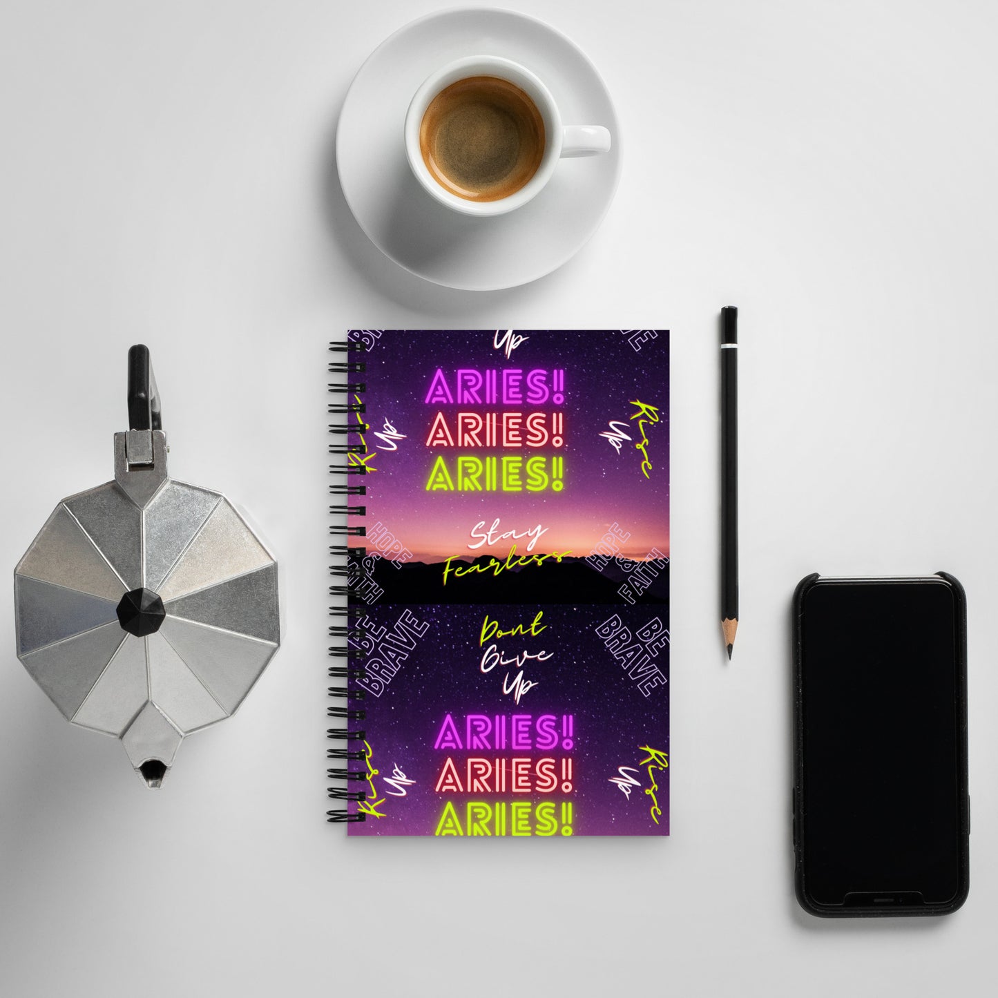 "Aries Motivation" Spiral notebook